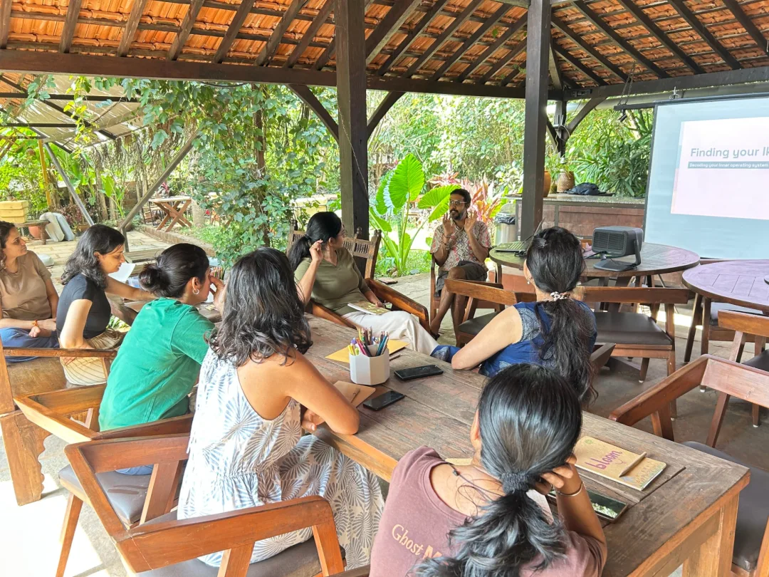Woman journaling her next chapter at the workshop
