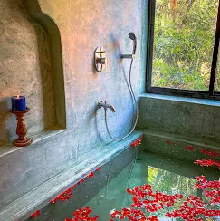 Petal Bath at Nalanda Retreat, Mandrem Goa